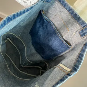American Eagle Denim Jean‎ Shoulder Tote Bag thumbnail 4