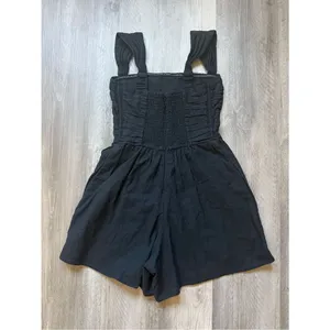 Abercrombie & Fitch Emerson Romper Black Pleated NEW Petite XS thumbnail 7