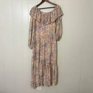 ASTR The Label Kaylini Floral Maxi Dress Pink Multicolor Size M thumbnail 9