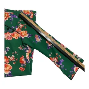 ZARA WOMAN Cheongsam Mini Dress Mandarin Collar Green Floral Size Small thumbnail 14