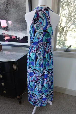 Halter swirl print maxi sun dress thumbnail 5