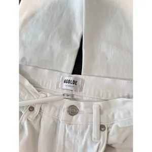AGOLDE Womens Jeans White Riley High Rise Straight Crop Denim Button Fly Size 27 thumbnail 6