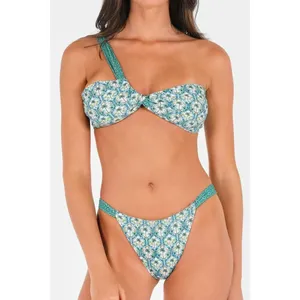 Blackbough Swim Palmera Giana Ruched Cheeky Bikini Bottom Size M NWOT High Leg thumbnail 3