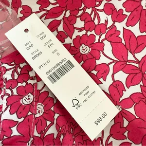 J. Crew Floral Popover Blouse Blushing Meadow Sz S NWT thumbnail 11