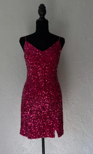 Francesca’s pink sequin dress  thumbnail 3
