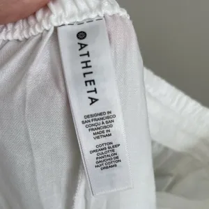 Athleta Size S White Cotton Dreams Culotte Wife Leg Cropped Crop Pants thumbnail 4