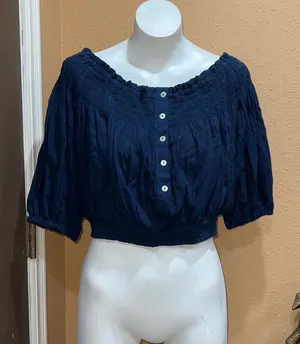 We the free navy blue crop top thumbnail 1