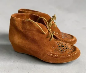 STEVE MADDEN Hazelton Tan Suede Wedge Boots Booties Size 6.5 thumbnail 1