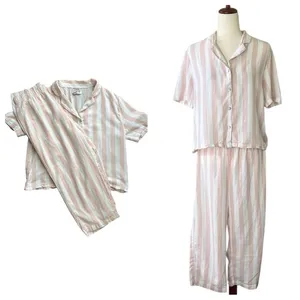 Sincerely Jules Pink & White 2 pc Pajama Set thumbnail 2