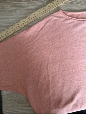 Eileen Fisher Medium Oversize Sleeve Tee Organic Cotton Pastel Orange Dolman thumbnail 6