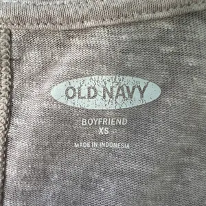Old Navy Boyfriend Long Sleeve Scoop Neck Top Womens XS Linen Blend Minimalist thumbnail 2