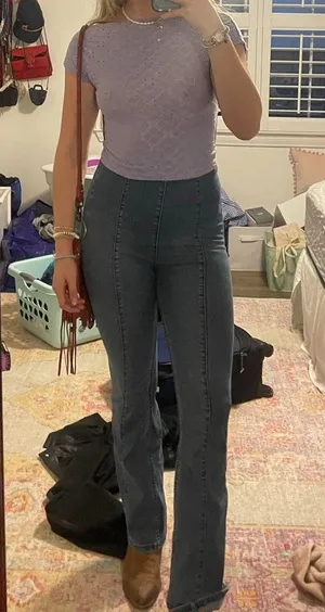 Free People Bell Bottom Tight Jeans thumbnail 1