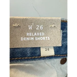 Madewell Relaxed Denim Shorts Womens 26 Blue Distressed Raw Hem ND697 thumbnail 2