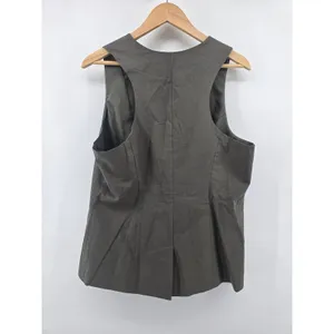 Anthropologie Vest Womens‎ L OB2225417 Olive Green Tailored Button Front EUC thumbnail 3