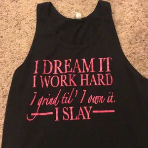 I Dream It I Work Hard I Slay Graphic Tank Top Medium Black thumbnail 3