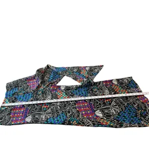 Laura Tanzer 100% Silk Bold Abstract European Cityscape Wide Leg Palazzo Pants L thumbnail 6