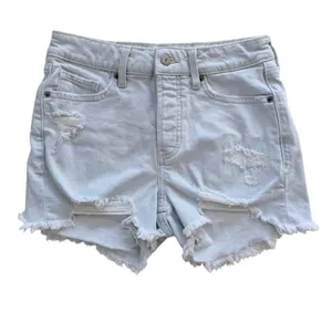 Old Navy High Rise O.G Straight Distressed Cut Off Jean Shorts Size 0 thumbnail 1