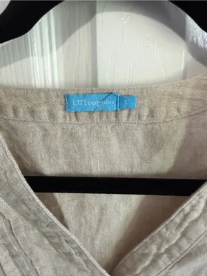 J.McLaughlin Riviera Dress Linen Natural/Tan Size Small thumbnail 3