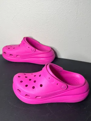 Crocs Classic Crush Slip On Clogs in Fuschia Hot Pink Size 10 thumbnail 3