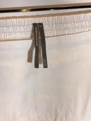 Anthropologie White Cotton Cutwork Embroidered Lined Midi Skirt Size S thumbnail 7