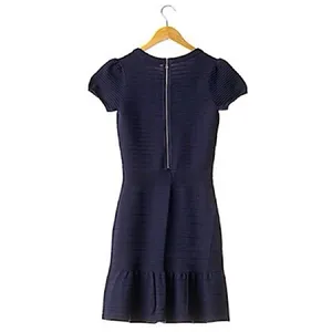 Sandro Blue Knit Flare Hem Dress thumbnail 2