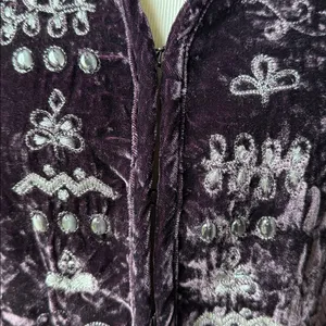 Chico’s Lula Crushed Velvet Embellished Jacket thumbnail 3
