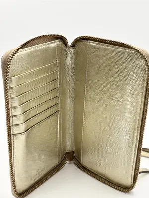 kate spade‎ Metallic Gold Zip Wristlet Wallet thumbnail 9