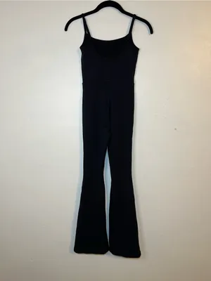 Wilfred Free Freestyle Black Spaghetti-Strap Flared Jumpsuit size 2XS thumbnail 4