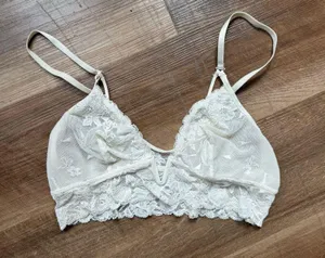 Aerie Off White Lace Bralette thumbnail 1