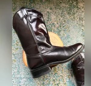 Vintage Laredo dark brown mid western cowboy boots, size 6.5 thumbnail 3