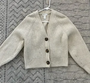 H&M Cream Sweater Cardigan S thumbnail 1