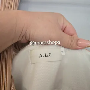 A.L.C. Pink Rose Gold Aurora Pleated One Shoulder Midi Dress thumbnail 6