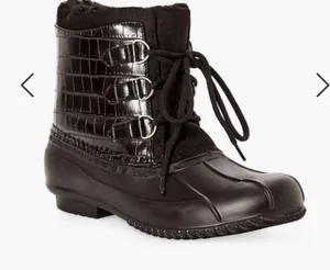 NIB Ruthford Boot Black Croc - size 7.5 thumbnail 2