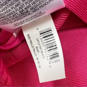 HERVE LEGER Paris Pink Bandage Mini Dress Sweetheart Neckline Hot Pink Bodycon M thumbnail 13