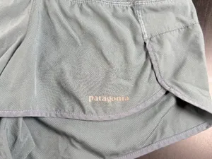 PATAGONIA Strider Light Grey Green Running Shorts Lined Size XS thumbnail 2