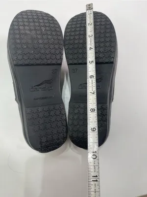 Dansko Women’s 37 6.5 Animal Print Black Leather Slip On Clogs Shoes Slip Resist thumbnail 7