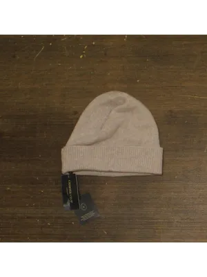 NWT Charter Club Womens 100% Cashmere Cuffed Beanie Pearl Taupe Heather Brown thumbnail 4