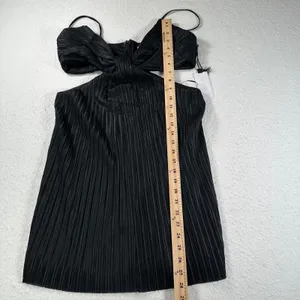 ASTR The Label Mini Dress Cut Out Spaghetti Strap New Women's Large Black thumbnail 12