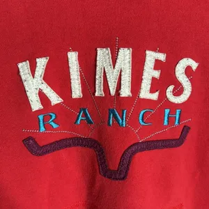 Kimes Ranch Red Hoodie Western Logo Cowgirl Pullover Sweatshirt Size Medium thumbnail 3