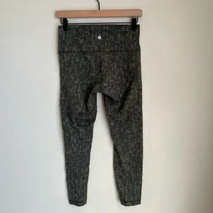Lululemon Wunder Train High Rise Tights Leggings Heathered Bronze Green Olive thumbnail 4