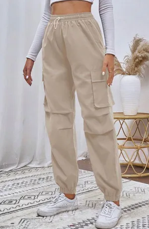 SheIn Khaki Cargo Pants thumbnail 1
