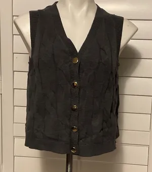 a new day Charcoal V-Neck Sweater Vest thumbnail 1