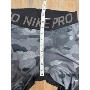 Nike Pro Camo Compression Leggings Gray Black‎ Training Tights Women L thumbnail 8