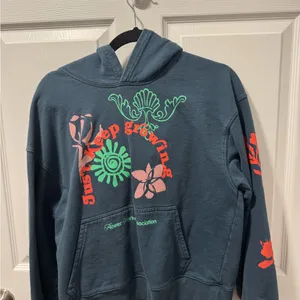 Source Unknown Blue Hoodie with Pink and Green Accents thumbnail 1