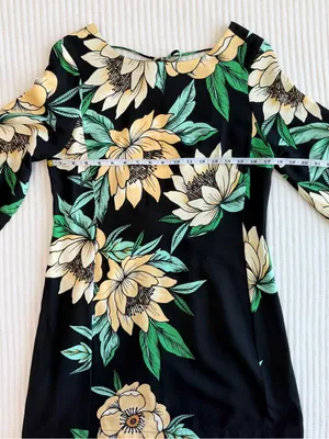 FARM Rio Long Bell Sleeve Mini Dress with Low Tie Back in Tropical Floral Print thumbnail 10
