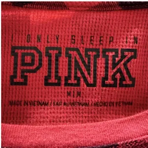 PINK Victoria's Secret Sleep Set Waffle Knit Women M Red Black Buffalo Plaid thumbnail 13