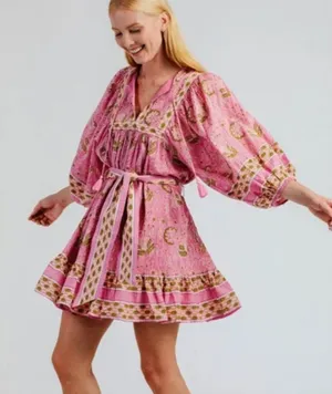 Cleobella Magdalena Wildflower Boho Babydoll Dress thumbnail 1