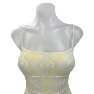 Aritzia Sun-Deh Yellow Floral Sleeveless Cami Camisole Mini A-line Dress Size XS thumbnail 2