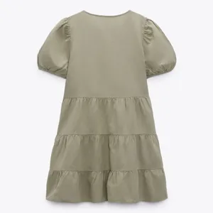 ZARA LINEN BLEND TIERED DRESS - NWT✨ women’s dress thumbnail 8