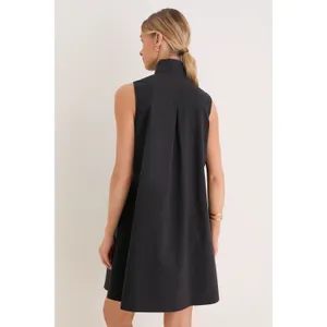 Tuckernuck Black Sleeveless Charlie Shirt Dress Women's Size Large L / $128 EUC thumbnail 2